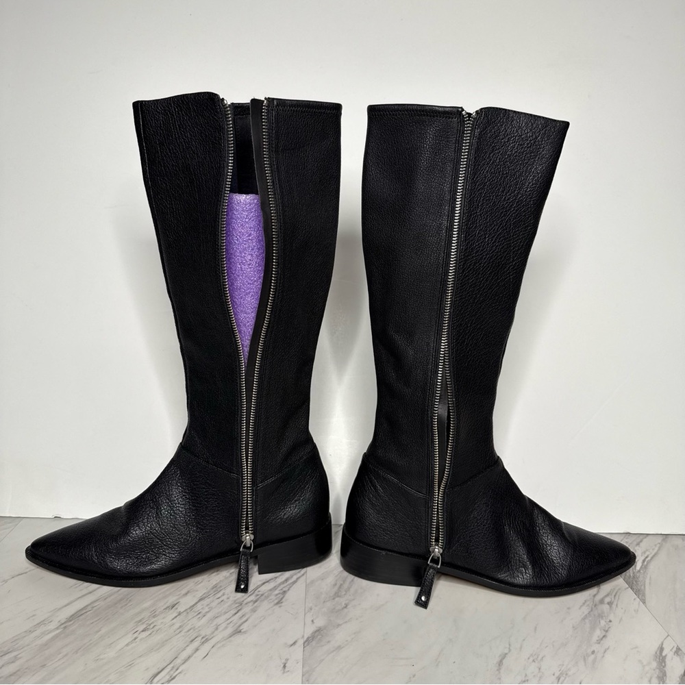 Paolo Black Pointy Toe Tall Boot 9M - Picture 8 of 14